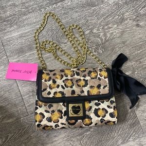 Betsey Johnson Leopard Heart Purse - NWT